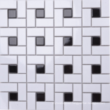 300X300 Anti-Skidding Black and White Mosaic Tile Bathroom